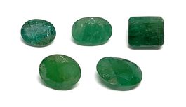 5x émeraudes 10.29 ct - CERTIFICAT 700.- Fr