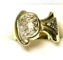 Effektvoller Diamantring Handarbeit  585K  GG / 18mm TOLL!