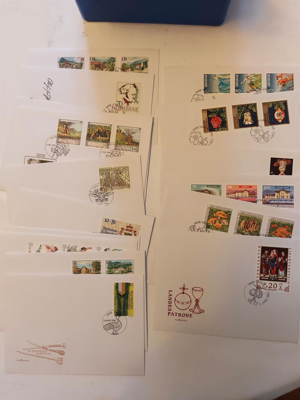Tutti i francobolli: Liechtenstein  FDC Slg 1961 - 1997 – Usato da Winterthur venduto da Kyoung 5