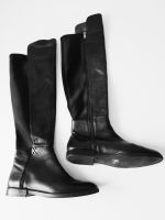 Schwarze Calvin Klein Lederstiefel, Gr. 36–36,5