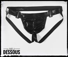 Pure Verführung im Wetlook Schwarzer Jockstrap 🟡L🟡