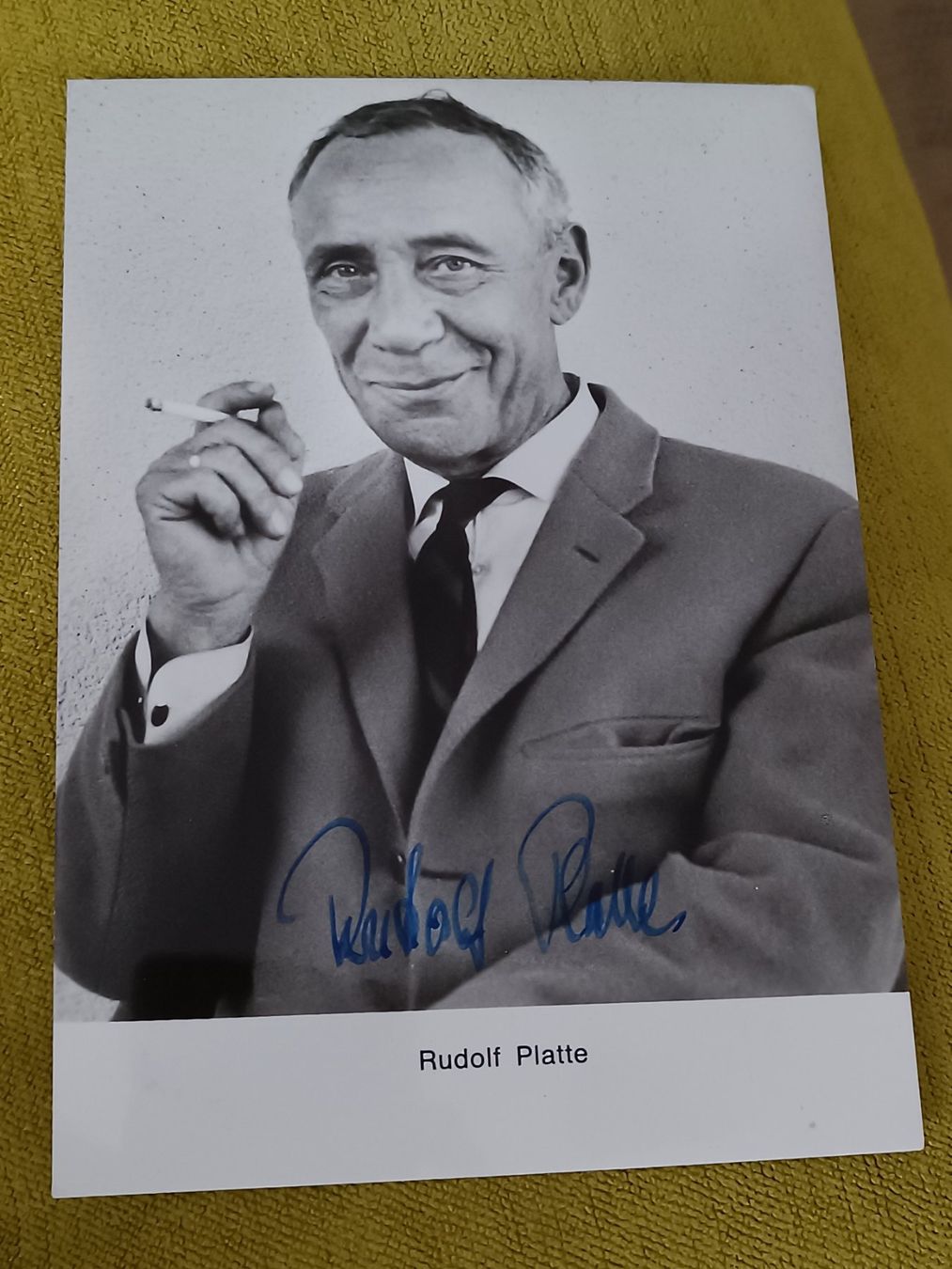 Autografi: Rudolf Platte - verstorben 1984 - handsigniert – Usato da Menziken venduto da Artographs