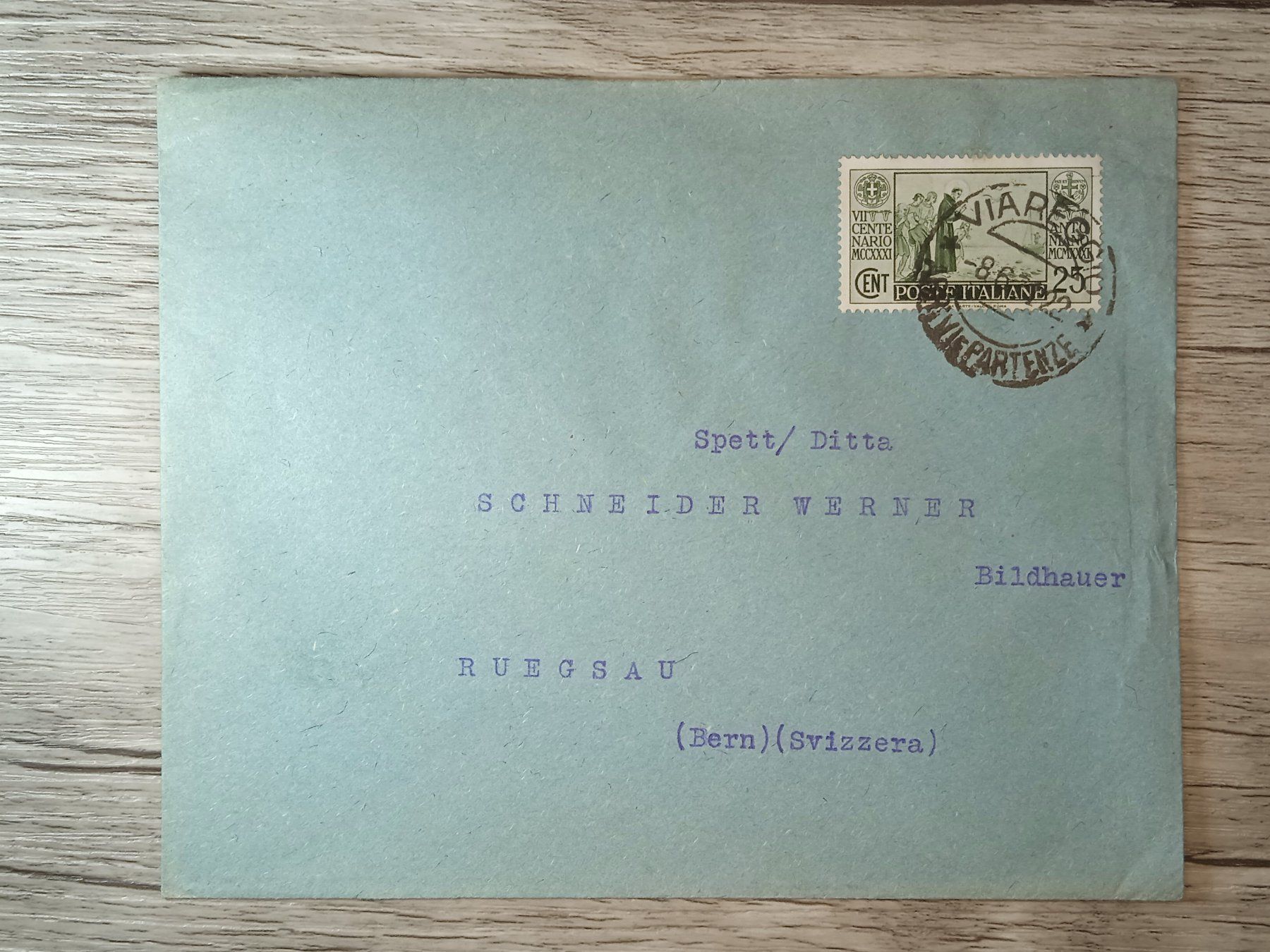 Tutti i francobolli: TR48 Enveloppe + Timbre Italie 1931 – Usato da Cousset venduto da Patrick_Collections