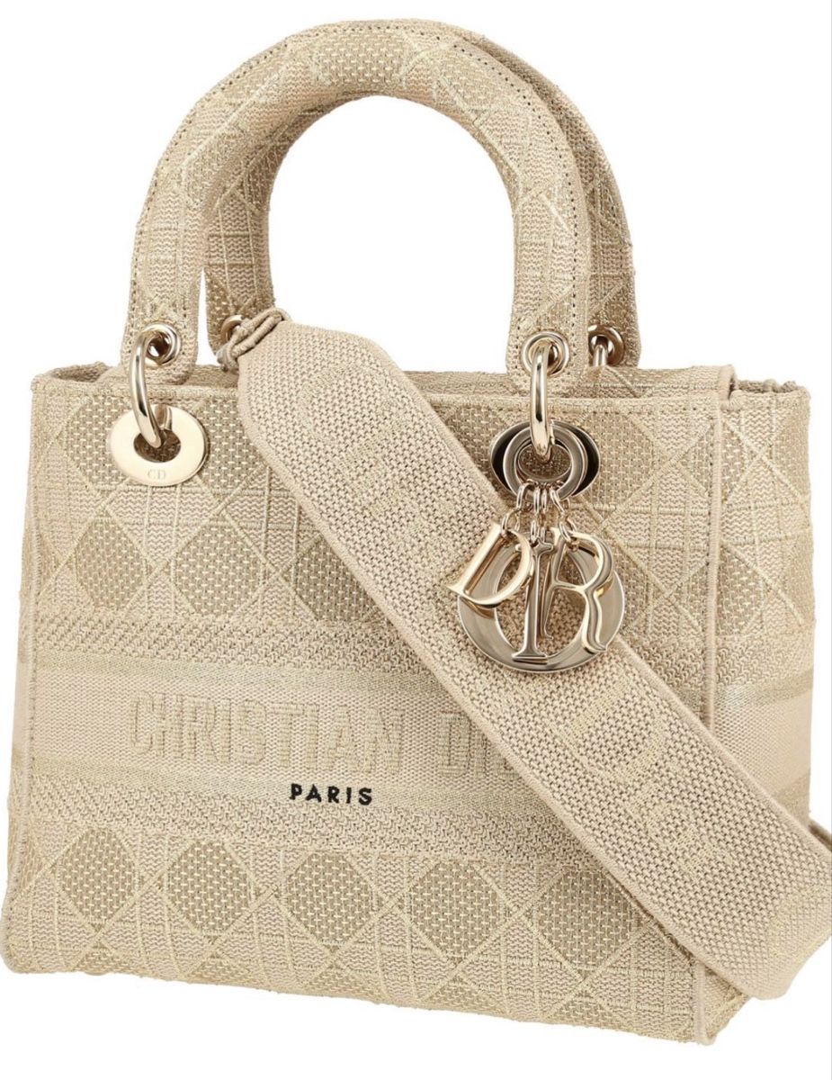 Dior Sacs femmes: Dior Lady D-Lite handbag in beige canvas medium – D'occasion à Rüschlikon par Mode-ZH13 3