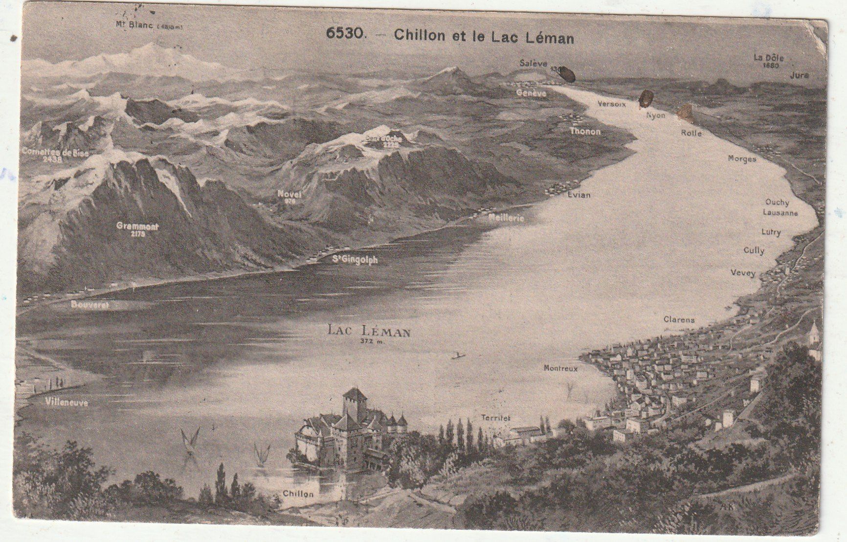 Ansichtskarten: Schloss Chillon – Gebraucht aus Lumbrein von made02