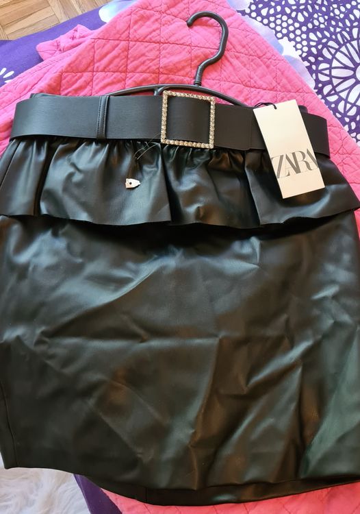 Body Zara Florar Noir Taille S - Manches Longues En Polyester - Neuf Avec étiquette