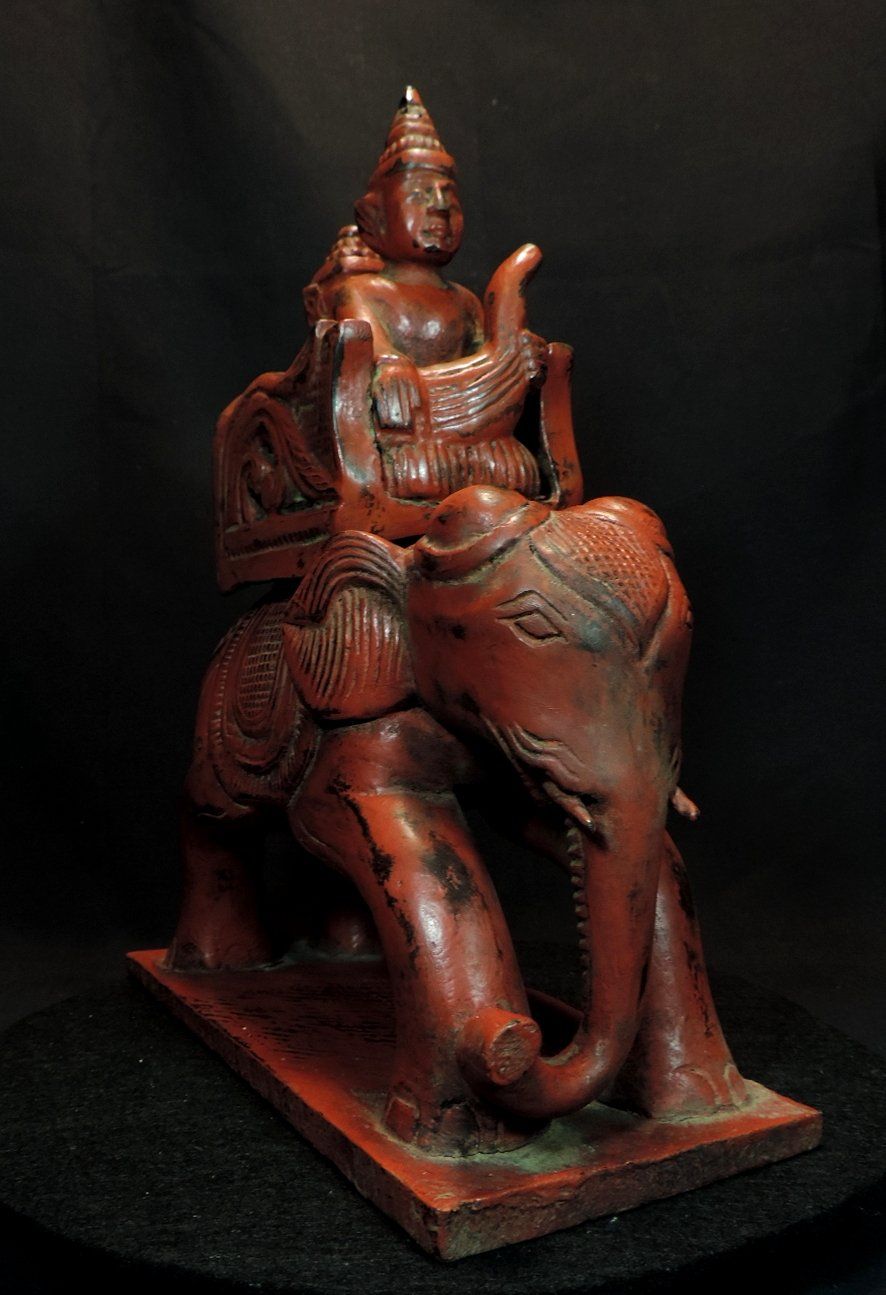 Figuren: alte Elefantenfigur mit Reitern aus Myanmar – Gebraucht aus Duggingen von roterbambus 1