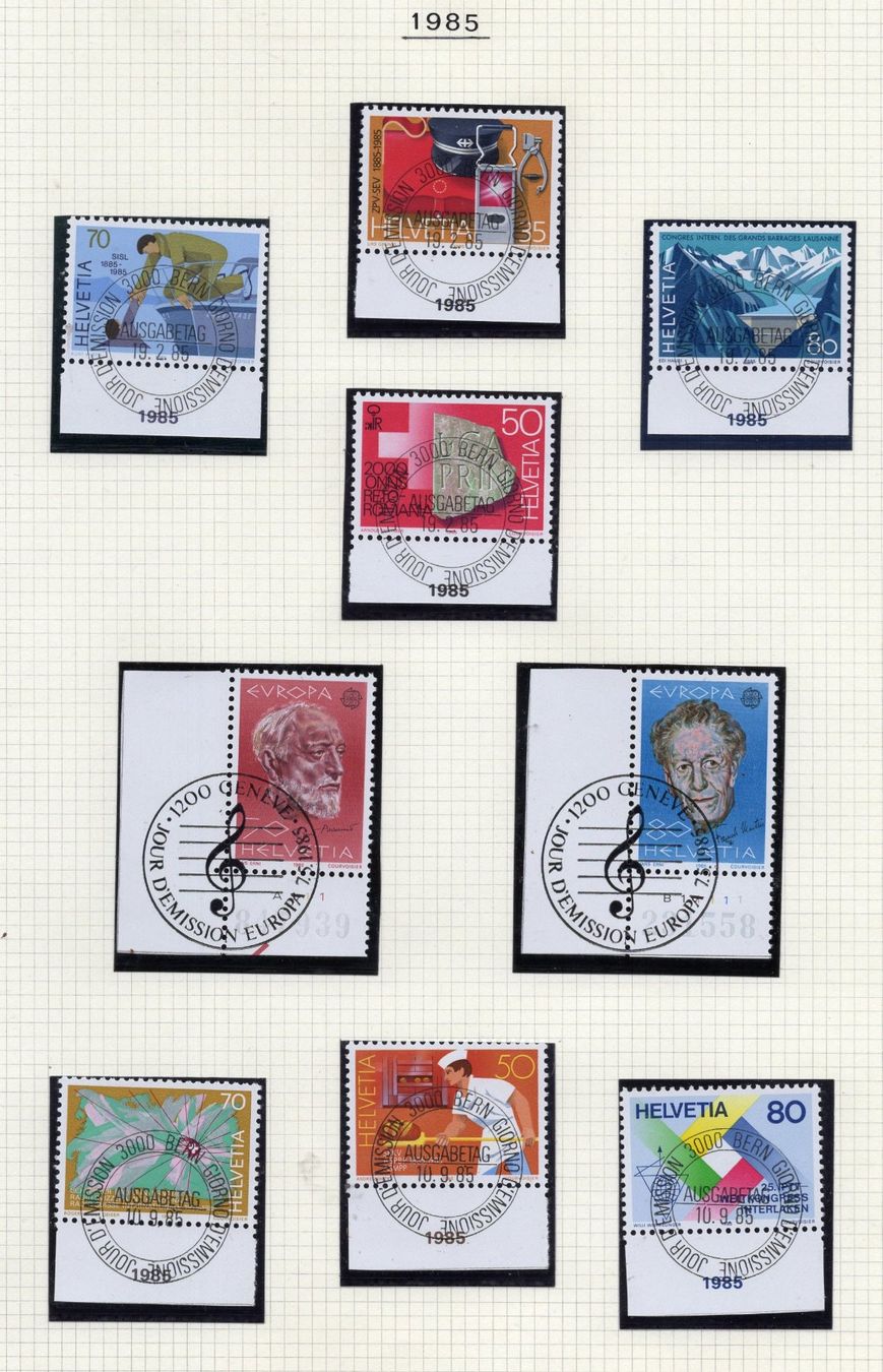 Alle Briefmarken: R2566  /  1983-1985 obl. centrales 1er jour – Neu (gemäss Beschreibung) aus Ste-Croix von MONT-TAGNAC 2