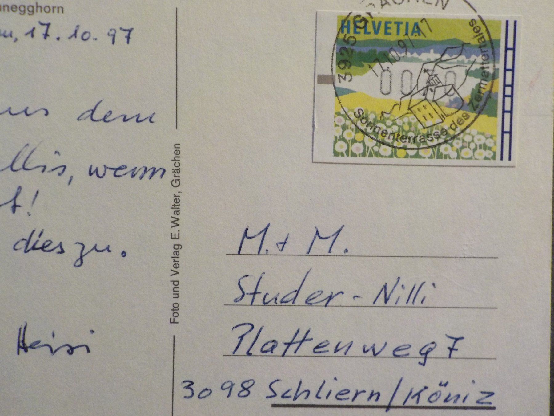 Alle Briefmarken: Schweiz, Karte mit Ziffermarke 2001 – Gebraucht aus Muri b. Bern von Ricardoverkauf