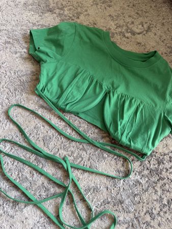 Designer Jacquemus Top Grün Gr.S Bio-Baumwolle