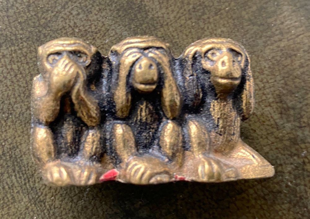 3 Weise Affen Statue - Sehen Hören Sprechen Nichts Kunstharz