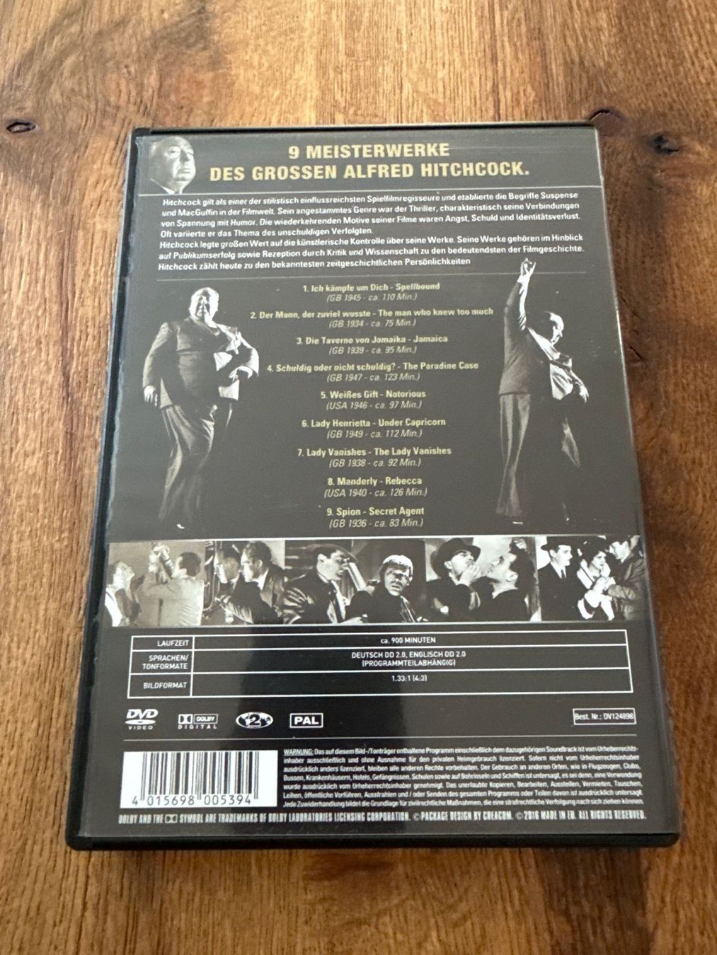 Tous les DVDs: Hitchcock Collection Vol. 1 DVD-Set – D'occasion à Zürich par Gekuu 1