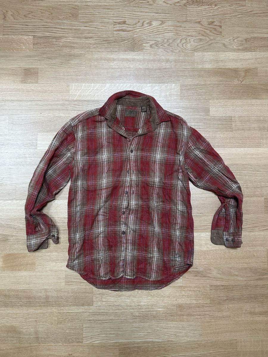 Chemises: Herren Hemd kariert braun/rot Grösse M – D'occasion à Luzern par ThrowbackVintage 1