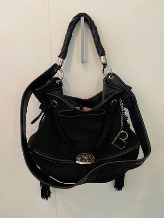 Lancel Brigitte Bardot Hobo Bag – Schwarz mit Fransen