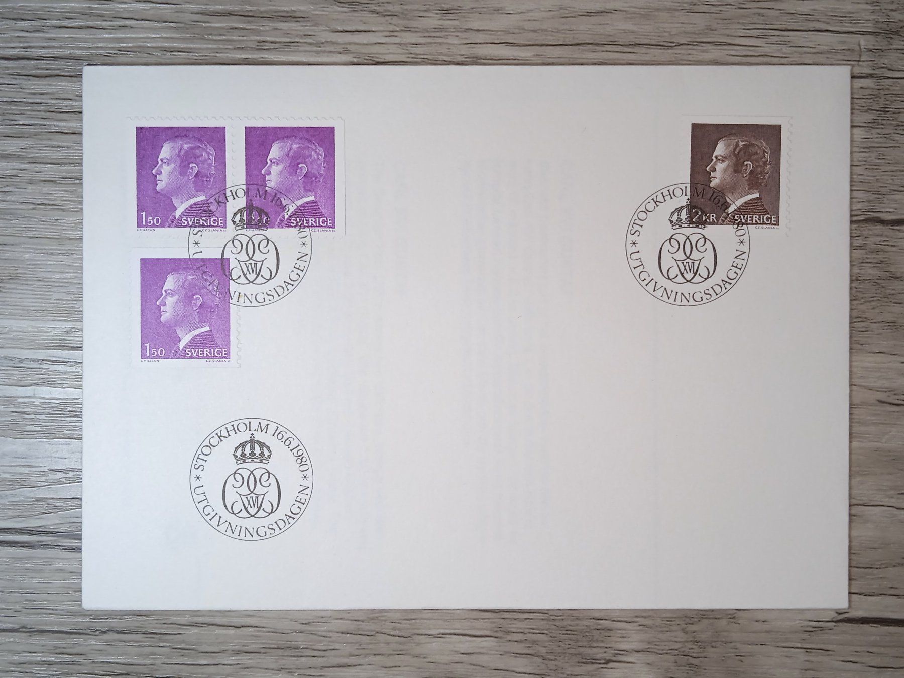 Tutti i francobolli: TR50 Enveloppe + Timbre Suede 1980 – Usato da Cousset venduto da Patrick_Collections