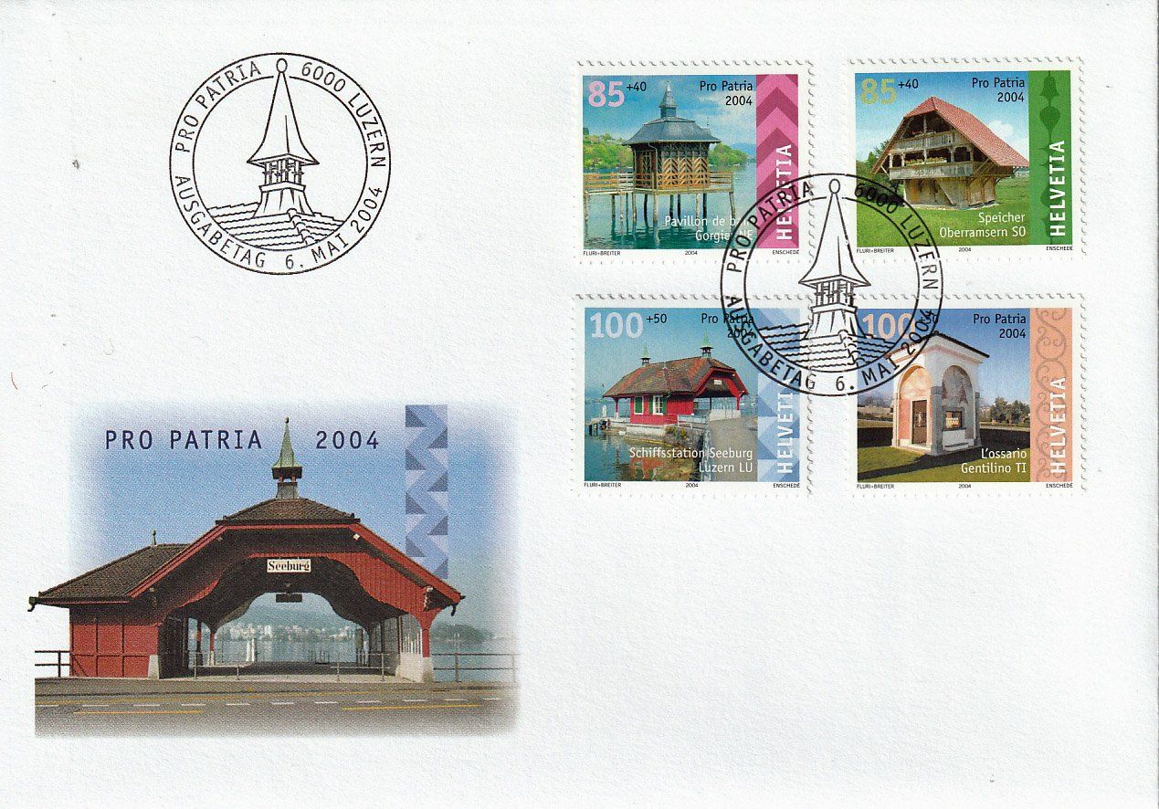 Tutti i francobolli: 2004 Serie Pro Patria FDC – Usato da Arlesheim venduto da gaugi43