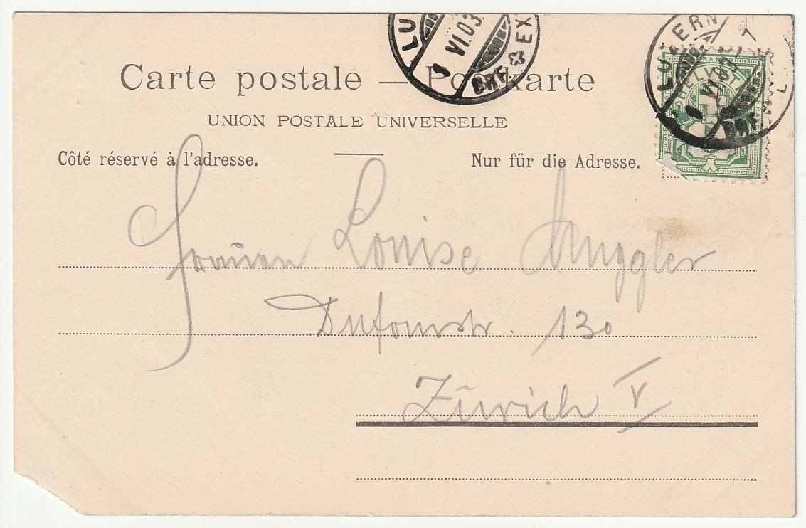 Cartoline postali: AK Gruss von Interlaken 1903 – Usato da Fislisbach venduto da Zigzag12 1