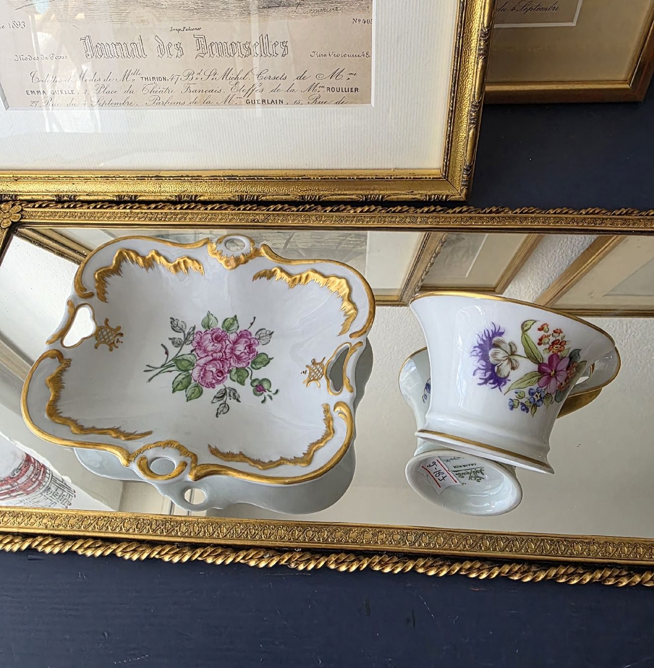 Rosenthal Tazze: Set Rosenthal Mokkatasse und Schälchen, handbemalt – Usato da Aegerten venduto da Jos_zem