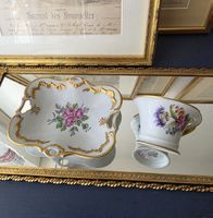 Set Rosenthal Mokkatasse und Schälchen, handbemalt