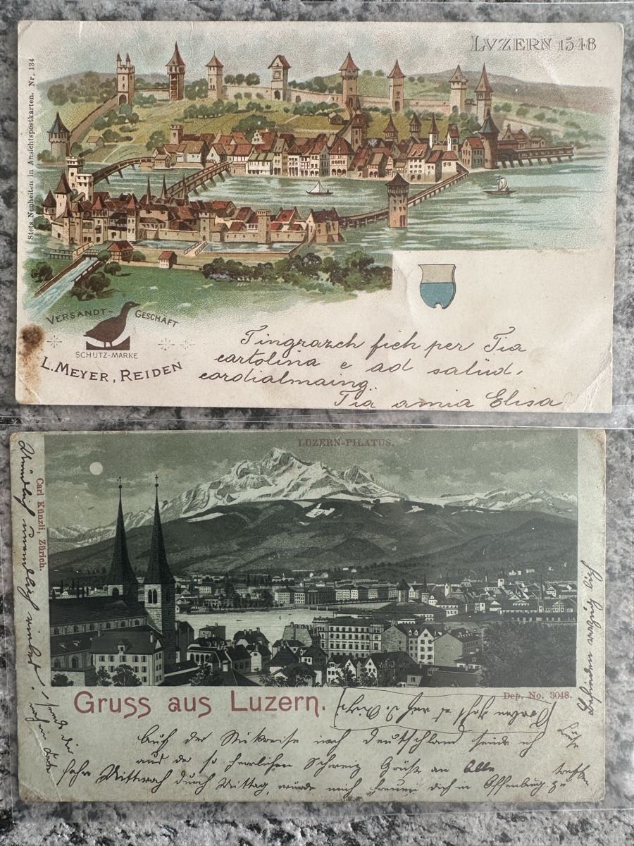 Cartes postales: 2 Lithos Luzern – D'occasion à Wettingen par Phibras