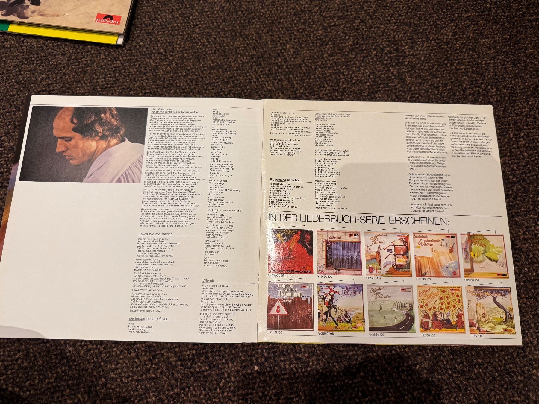 Vinyles: Schallplatte / Van Veen / Liederbuch – D'occasion à Freidorf TG par sarotiko 2