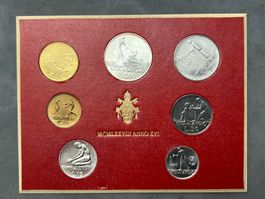 Vatikan Münzsatz 1978 – ANNO XVI Johannes Paul I, Silber Stg