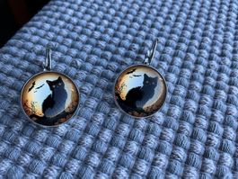 Boucles d’oreilles - Fantaisie - Motif chats - NEUVES