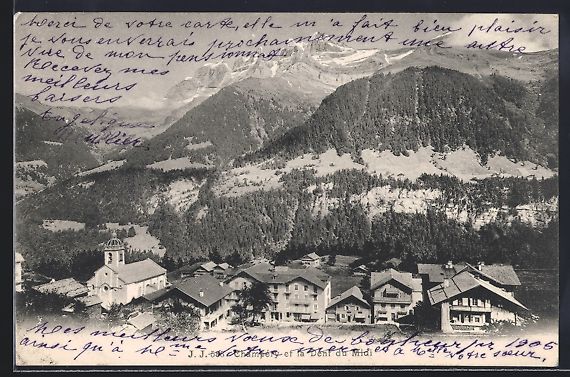 Cartes postales: AK Champéry, La Dent du Midi, 1903 – D'occasion à Berlin par bartko-reher