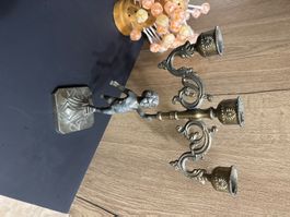 Bougeoir ancien chandelier  pour 3 bougie à nettoyer