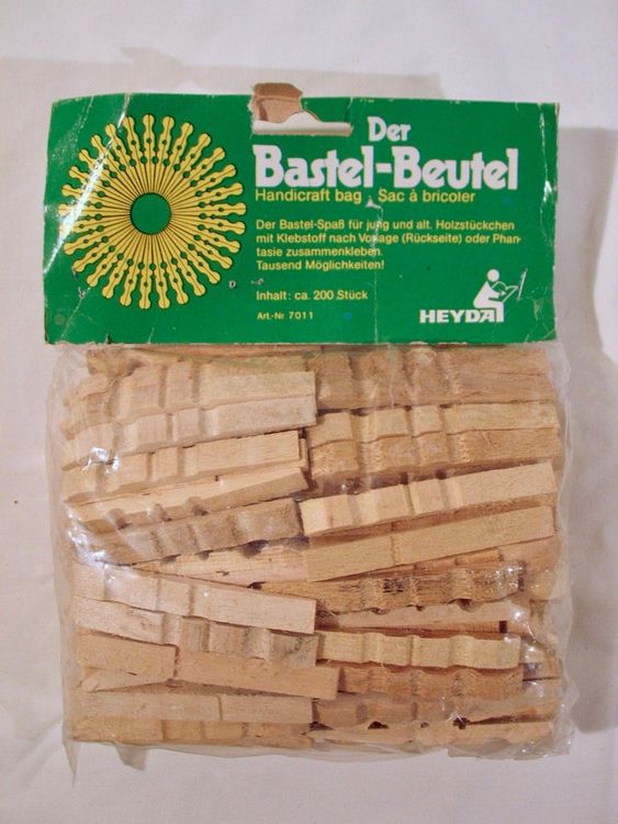 Swpeet 180 Stück Bunte Holz-Wäscheklammern - Gemischte Größen 3-7 Cm, Mit Starken Federn Für Basteln, Fotos & Wäsche