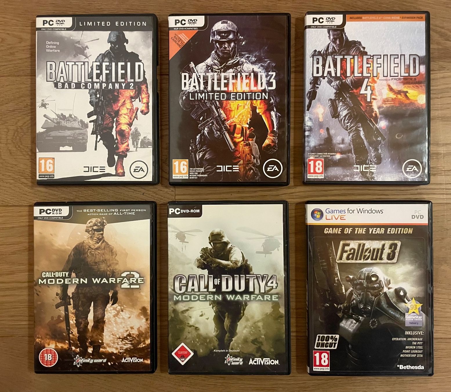 Giochi: PC Spiele Bundle Battlefield COD MW Fallout 3 GOTY – Usato da Bubikon venduto da SwissSecondLife