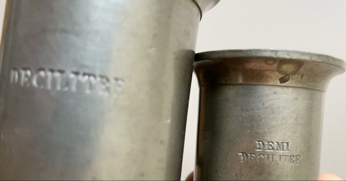 Karaffen: Zinnkrug Set Schankmaße + 1 Zinntopf – Gebraucht aus Zürich von einkaufswagen 5