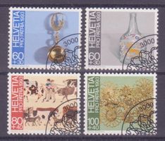 Pro Patria Satz SBK-Nr 239-242 (Volkskunst, 1993) ET-Stempel