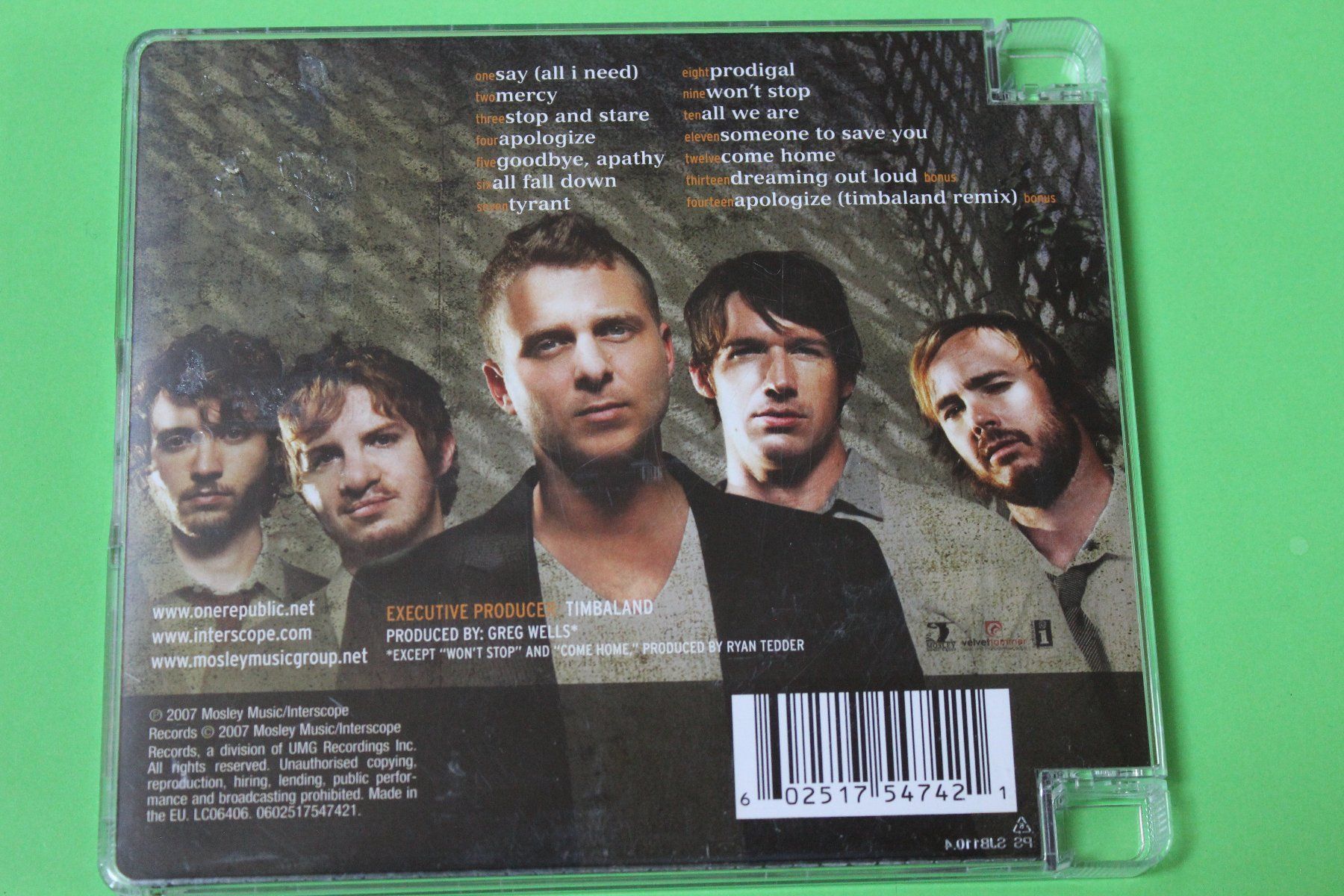 CDs: One Republic - Dreaming out loud (Iink. "Apologize") CD 2007 – D'occasion à Tübach par JamesStone 2