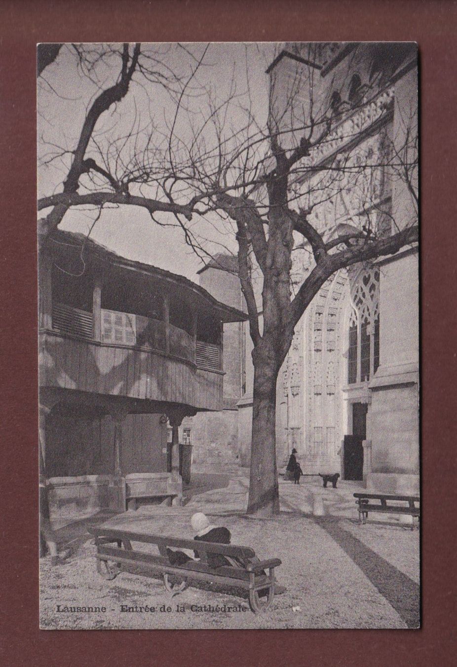 Ansichtskarten: LAUSANNE - Entrée de la Cathédrale – Gebraucht aus Pully von nicecards