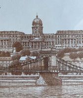 Kupferstich Burgberg Budapest