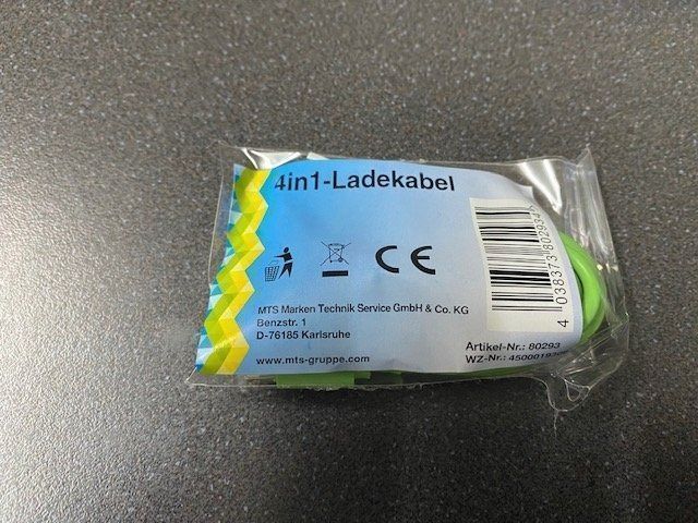 Caricabatterie: Ladekabel 4in1 grün – Nuovo e nell'imballaggio originale da Emmen venduto da Aribini 1