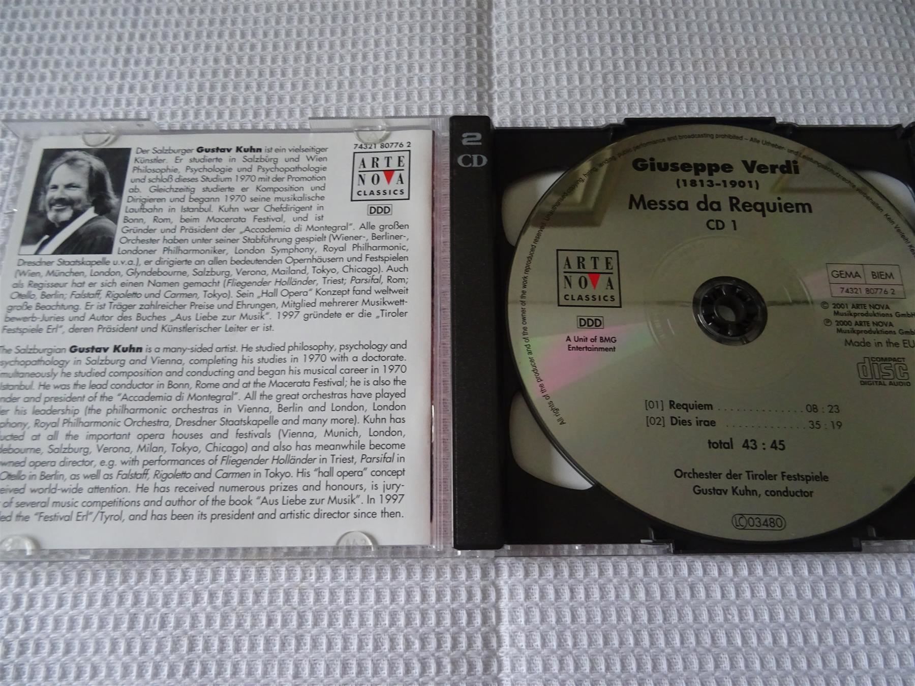 CD: Verdi, Messa da Requiem, 2 CDs – Usato da Bilten venduto da Bora3 2