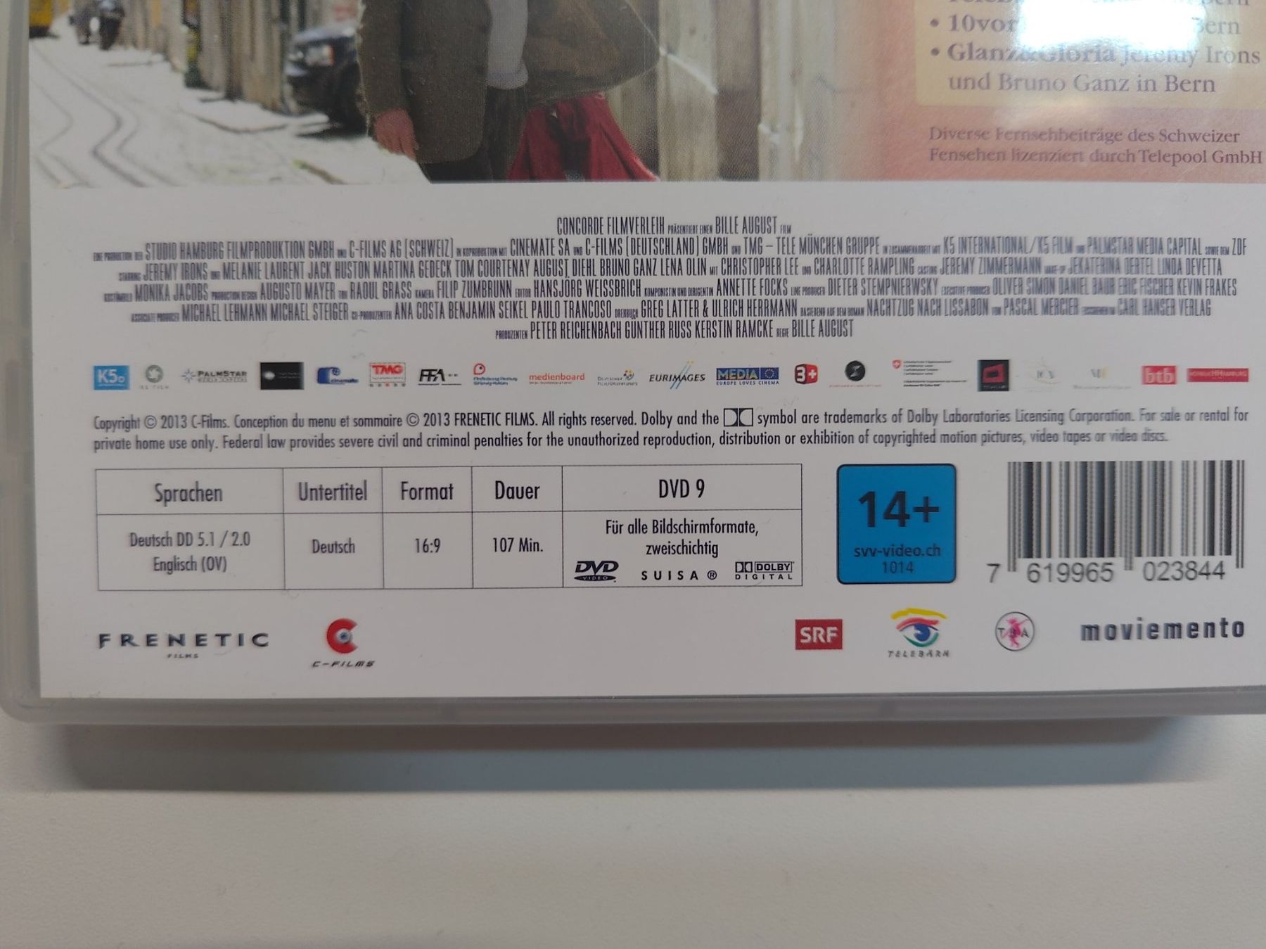 Tutti i DVDs: Nachtzug nach Lissabon – Usato da Liestal venduto da Kratzilla 3