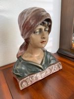 Grosse äusserst ausdrucksstarke Original Jugendstil Büste
