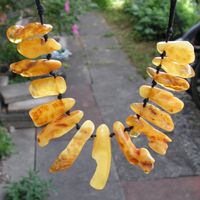 ♥ KORDEL KETTE / Baltischer Bernstein BUTTERSCOTCH TROPHÄEN