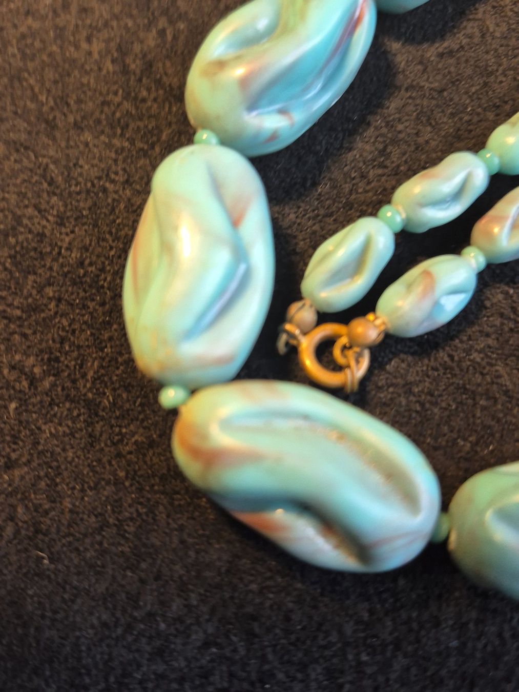 Catenine: Antike Bakelit blaue Halskette Collier, ca 1930-40 – Usato da Zürich venduto da helsan 5