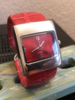 " Bylpar City Uhr mit Klappband Metall-Leder "