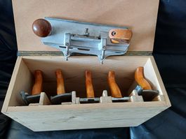 Hobel Set Alu 6Stück  mit Holzkiste gebraucht 