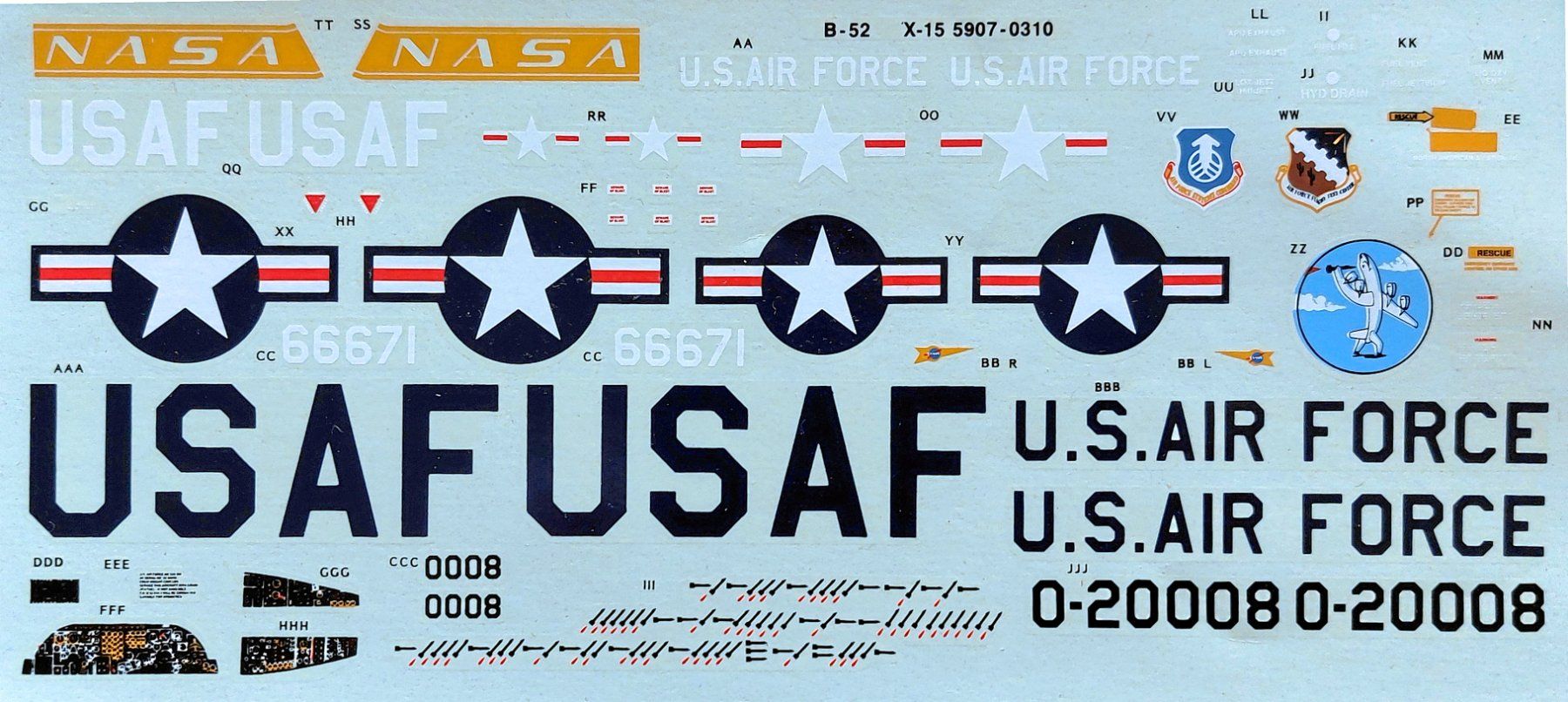 Jeux de construction: Boeing B-52 with X-15 Experimental Aircraft Monogram 5907 – Neuf avec emballage d'origine à St. Gallen par Aerodoc2 2