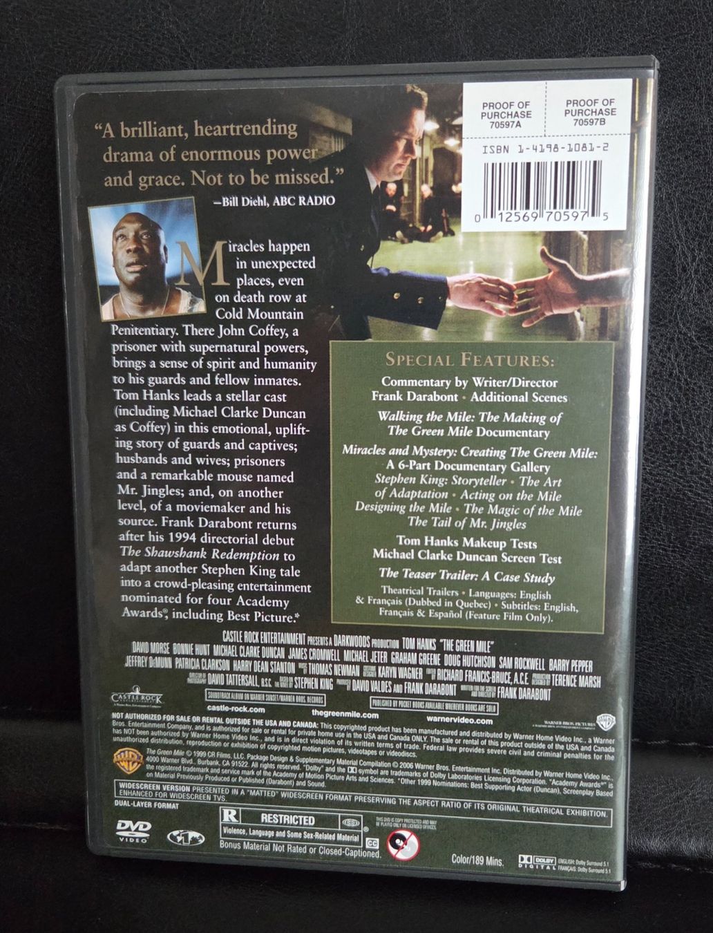 Tutti i DVDs: The Green Mile [DVD] – Usato da Wauwil venduto da oeh_5zcb 1