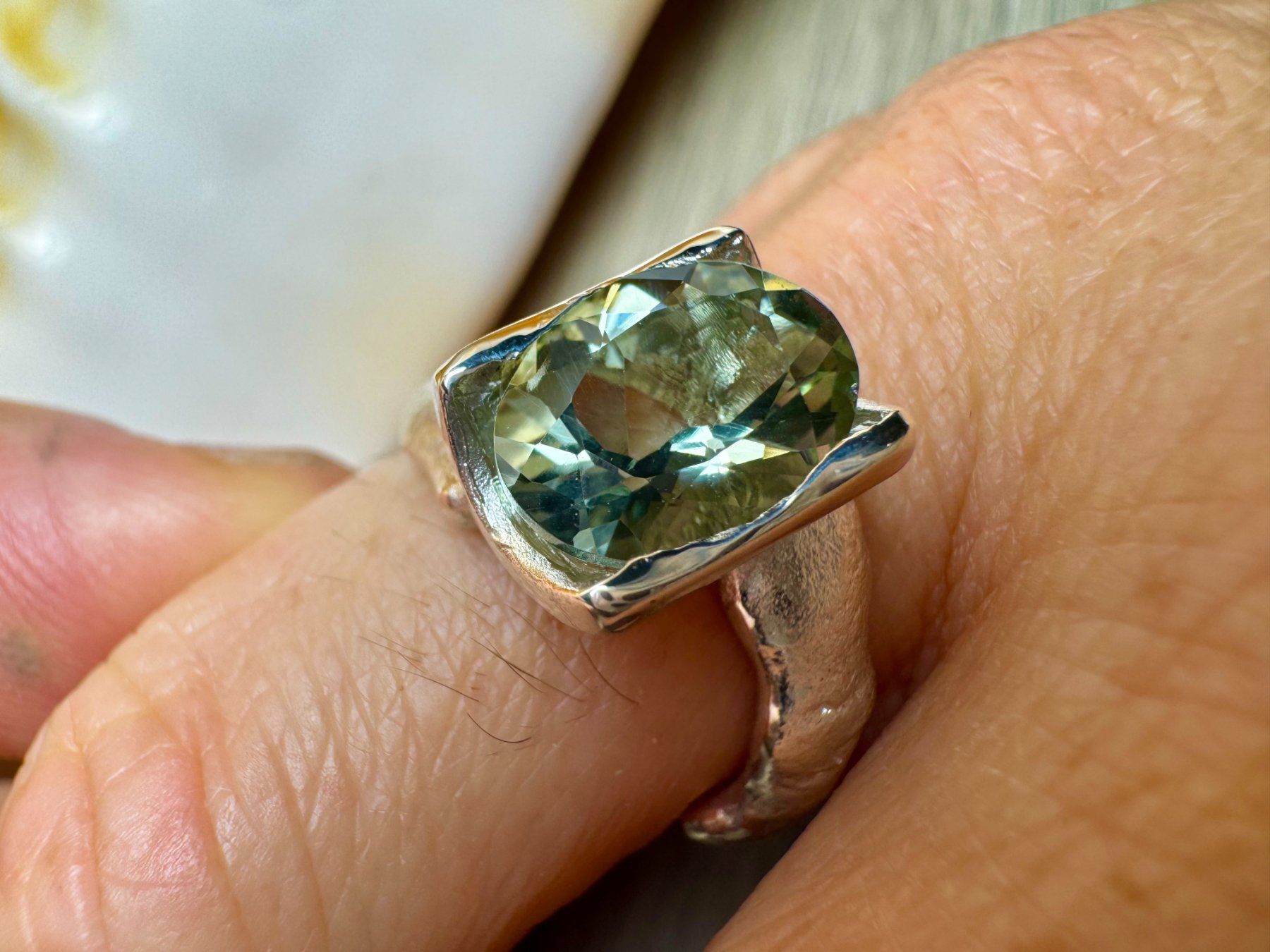 Bagues: Neuer Ring "Fantastic Prasiolith" Ringgrösse 57 – Neuf avec emballage d'origine à Jona par Herzschmiede 6