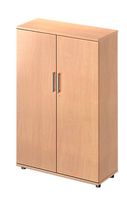 Flügeltürenschrank, Höhe inkl. Gleiter, B100cm, Buche-Dekor