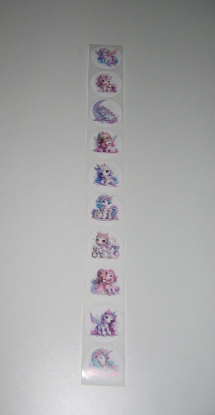 Aufkleber: 10 süsse Einhornsticker rund – Neu (gemäss Beschreibung) aus Flamatt von Tattoo18
