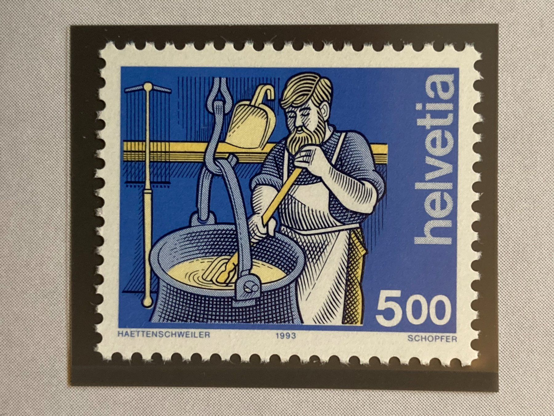 Tutti i francobolli: Schweiz 1993 Einzelmarke Mensch und Beruf Käser postfrisch – Nuovo (secondo la descrizione) da Winterthur venduto da schnueps